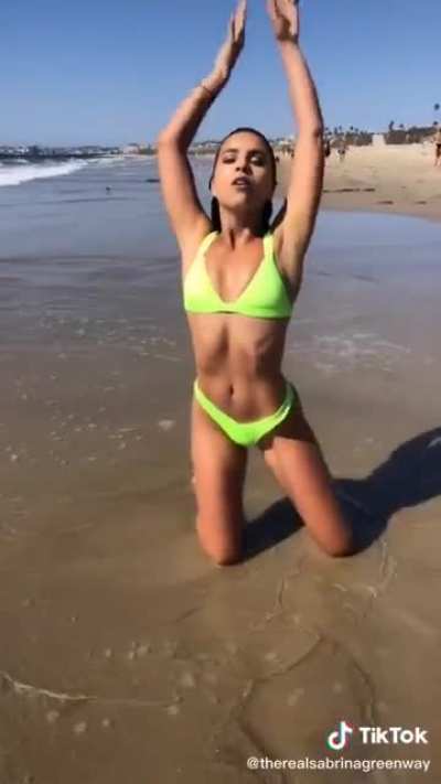 Sabrina on the beach