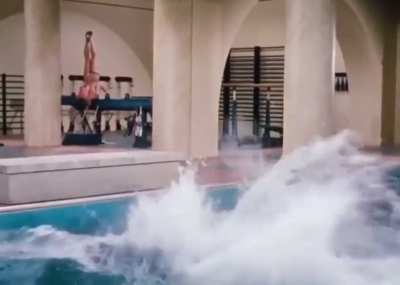 In &lsquo;Gentlemen Prefer Blondes&rsquo; (1953) Jane Russell&rsquo;s pool sequence was supposed to end with a muscleman diving over her, but she was accidentally clipped by his foot and knocked into the water. &ldquo;I wasn&rsquo;t supposed to end up in the pool at all,&rdquo; she later sa
