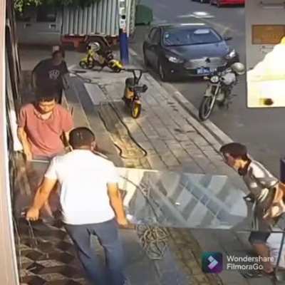 To land a hand