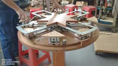Mechanism inside the expanding table