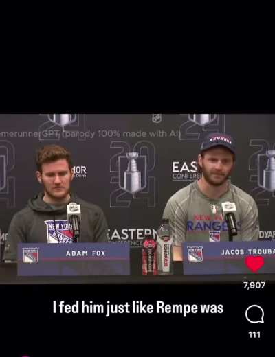 Trouba Parody.. it&rsquo;s a joke but thought we could all use a GOODLAFF for pregame nerves. &ldquo;I&rsquo;m going to elbow my way to the Stanley Cup&rdquo;