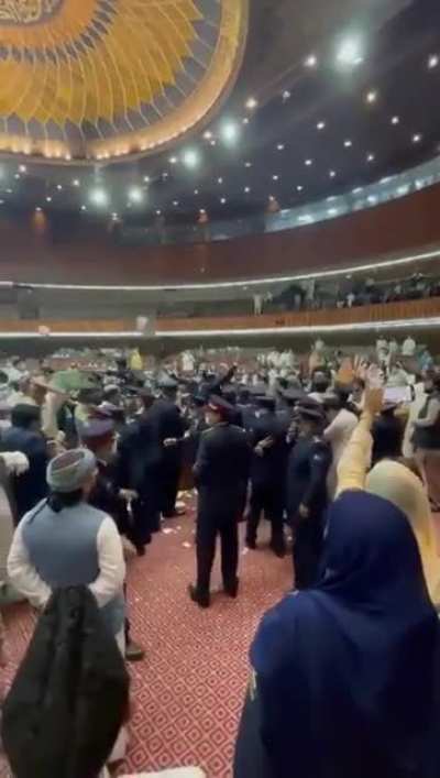 Inside Pakistan's parliament.