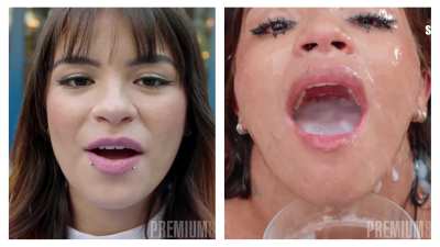 Michy before-after bukkake