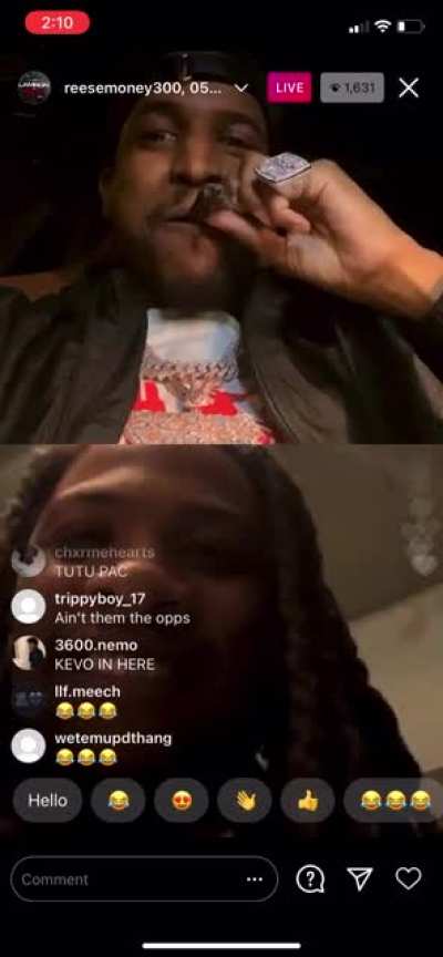 Aero(051) & Lil Reese (Lamron) on IG live.