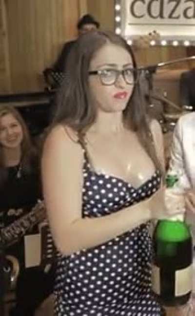 Just a girl drinking
