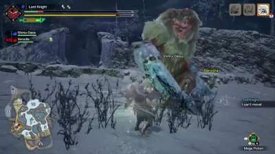 Goss Harag has to be the most badass Monster I've ever encountered! He has an unique interaction when you're stunned!
