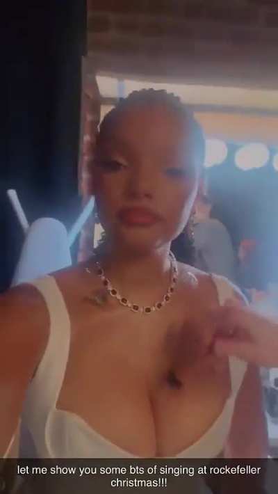 Halle behind the scene at rockefeller christmas show SC 12.4.25