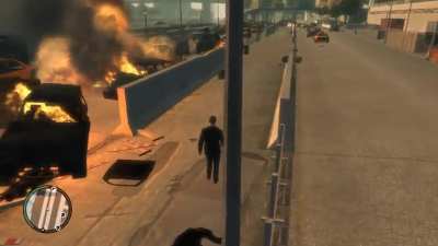 Favorite pastime in GTA IV ? Turn Vehicle Density to 100, go to a highway, drop a grenade, sit back and enjoy