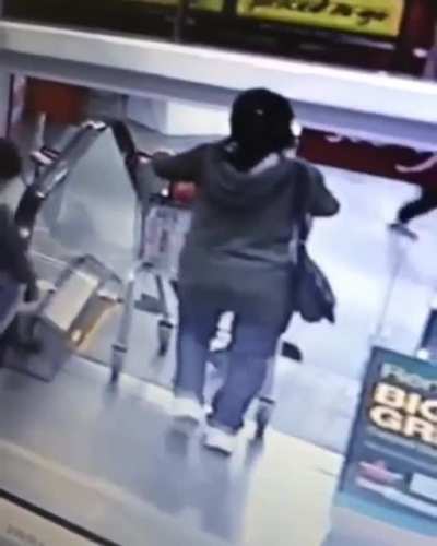 Falling down stairs with the cart