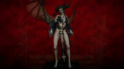 Lilith - slim succubus queen dancing in the dungeon (ChainedStar) [Diablo]