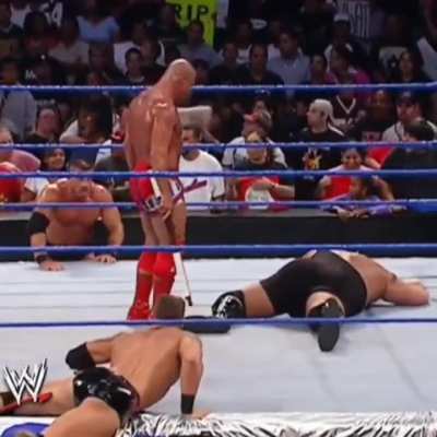 Nah man Kurt Angle shooting Big Show with a tranquilizer dart then shaving his head will always be one of the wildest moments😭💀