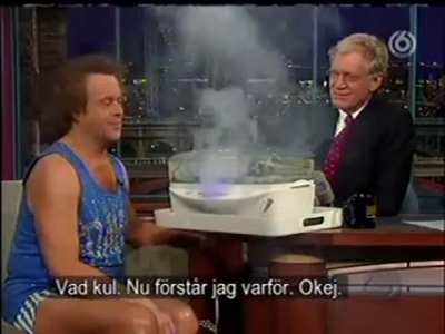 Richard Simmons shows off his new steamer.