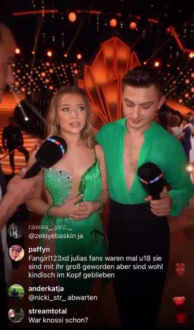 Julia Beautx After show interview im Instagram livestream auf dem Let&rsquo;s Dance account&hellip;