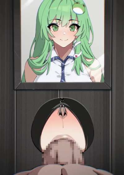 Using her mouth as a cumdump