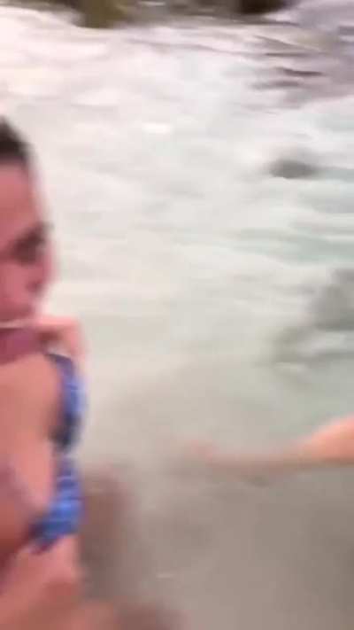 Girls Playing at The Beach