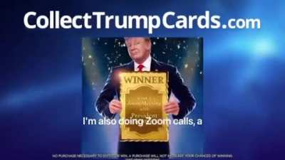 Donald Trump and his supporters hyped up a "major announcement" he was making today. The announcement? He is selling $99 dollar trading cards with him drawn as superheroes, astronauts and more. Here is the promotional video Trump made for them, it's defin