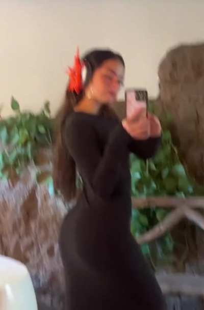Black dress beauty