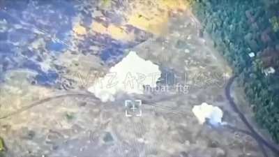 The destruction of two russian TOR-M1 air defence systems using GMLRS munitions by the &ldquo;Tivaz&rdquo; artillery brigade. April 2024