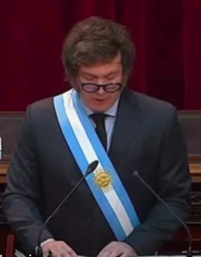 Javier Milei en la apertura de sesiones del 2024