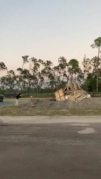 Pt 2 to the school blowing up the bonfire ( another angle)