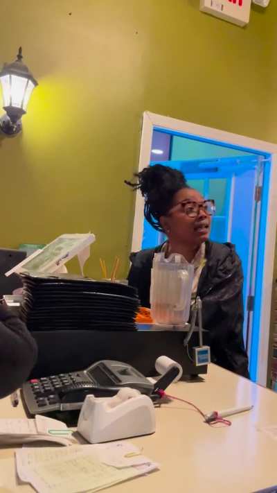 Lady lost her mind and our restaurant