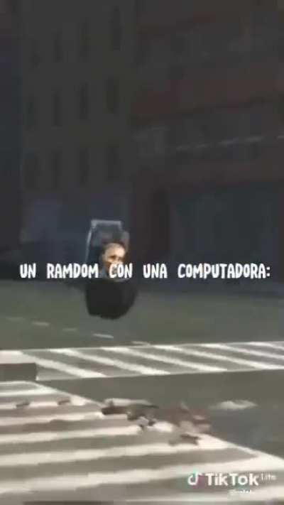 Un random con una computadora 