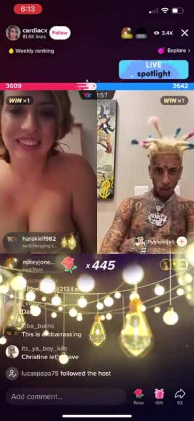 Island boy took too much and hopped on live