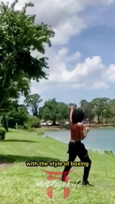 &ldquo;Wind Boxing&rdquo; (unfortunately he is actually charging people) 