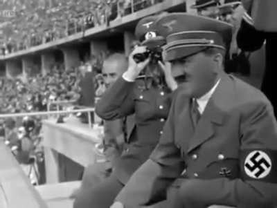 Hitler tweaking on Meth at the 1936 Olympics