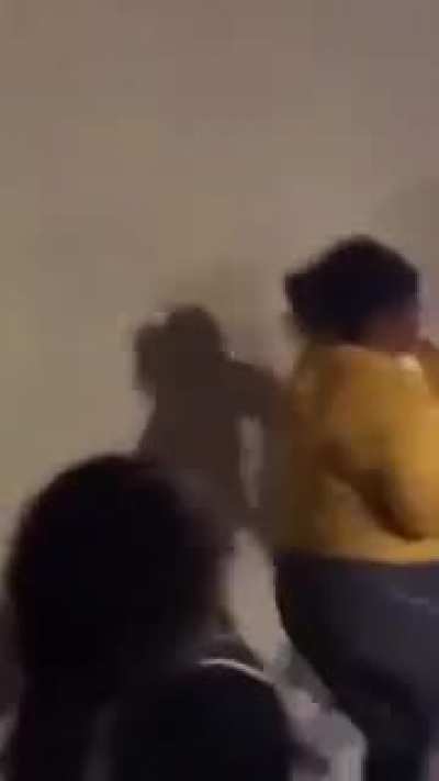 Big girl confronts a cheerleader