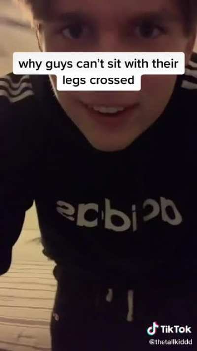 Why guys can&rsquo;t sit with their legs crossed