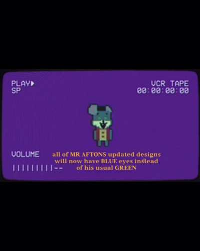 An AU where instead of becoming springtrap Afton collaborated with Chuck E. Cheese... this was more of a practice run tape 2 will be more detailed