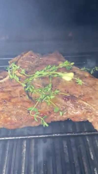 Grilling up some Filet Mignons and a couple T-bones #wintergrilling