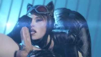 Catwoman enjoying her cock
