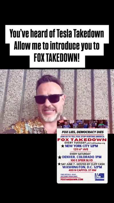 A Message From @CliffCashComedy: "You've Heard Of Tesla Takedown - Allow Me To Introduce You To FOX TAKEDOWN!"