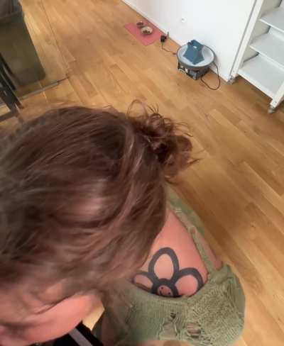 Damn. How does she make that perfect monster cock just disappear&hellip; wow