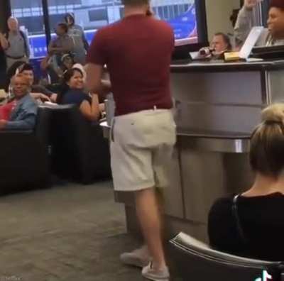 Southwest employees at the NOLA airport put up a sign at the counter that said &ldquo;If you ask a question, you have to sing a song&rdquo;