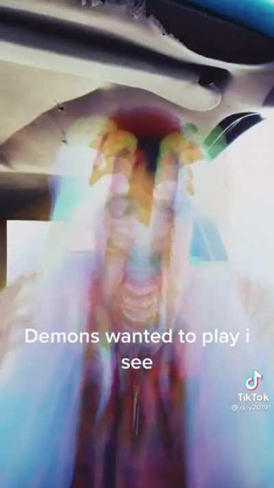 Demon needs to try playing with a toothbrush now and then