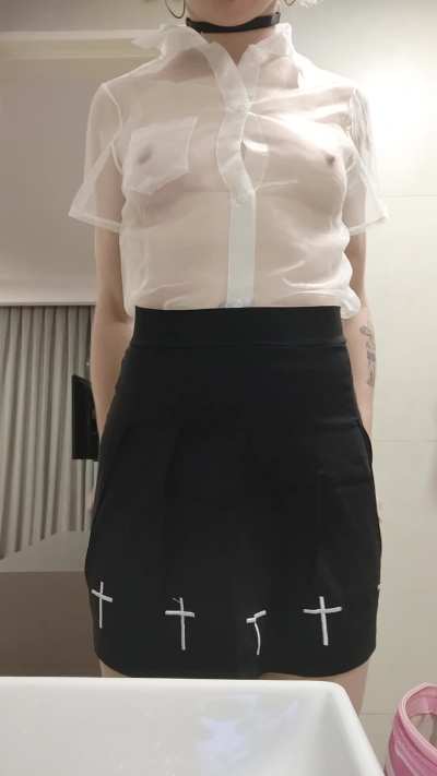 This sheer garment is like a whisper over my body