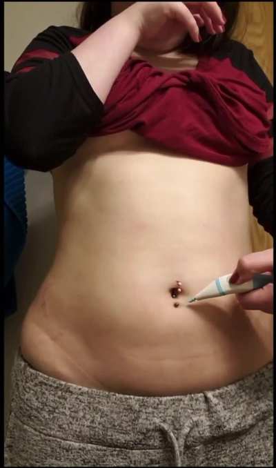 My sister Said she’s not ticklish so I told her to take the electric Flosser and tickle her own belly and belly button Episode 1