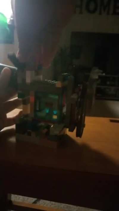 Vacuum powered Lego engine