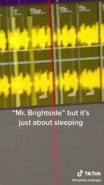 Mr. Brightside but it&rsquo;s just about sleeping
