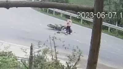I was in a motorcycle accident in Vietnam and broke both femurs. Here's the video.