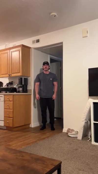 Man see wife. Man happy. Man go back to gaming