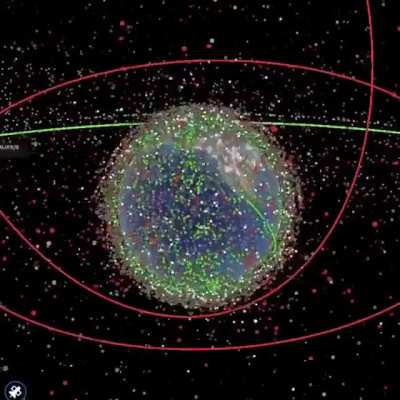 All the satellites in orbit of Earth!