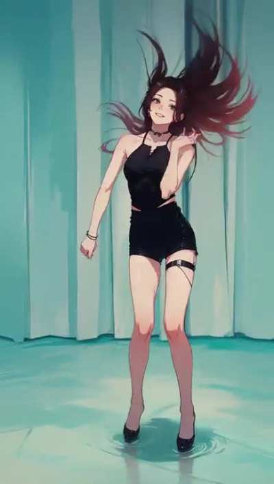 TikTok girl&lsquo;s hot dancing.