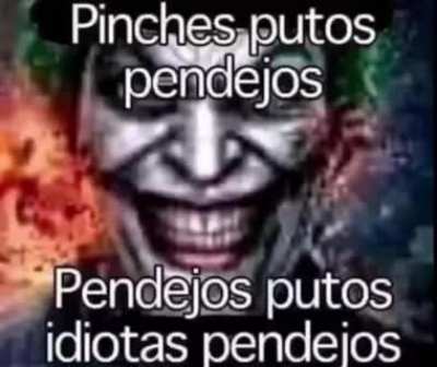 Pinches putos pendejos pendejos putos idiotas pendejos
