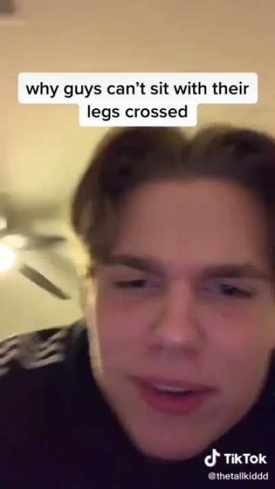 Why guys can&rsquo;t sit with their legs crossed