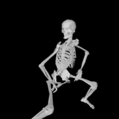 Esqueleto bailando chistoso