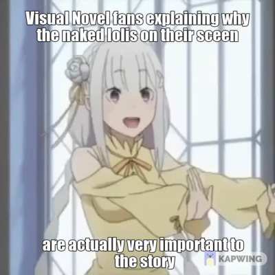 Emilia likes visual novels